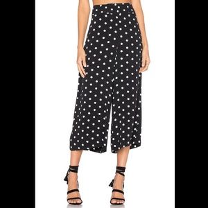 House of Harlow 1960 X Revolve Gwen Culotte Flowy Pants Black Polka Dot